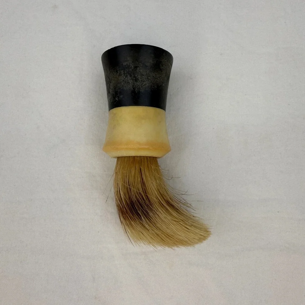 Vintage Ever-Ready 100T Shaving Brush and White Milk Glass Shaving Mug‎ Set